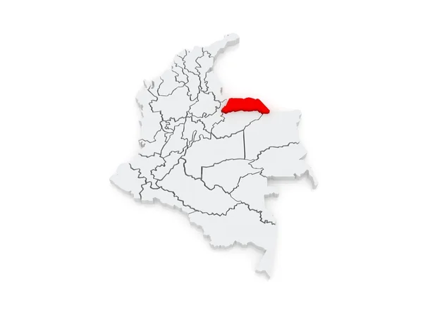 Kaart van arauca. Colombia. — Stockfoto