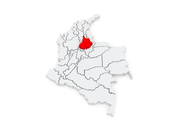 Mapa santander. Kolumbie. — Stock fotografie