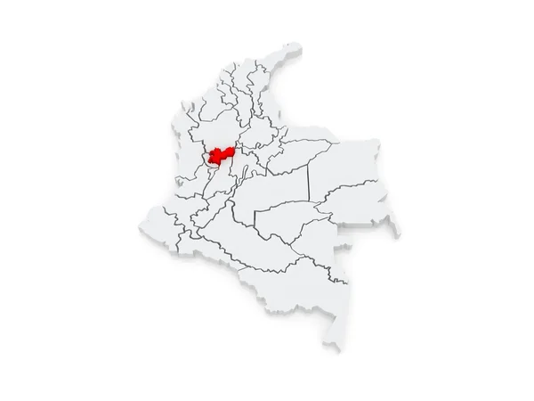 칼다 스의 지도입니다. 콜롬비아. — 스톡 사진