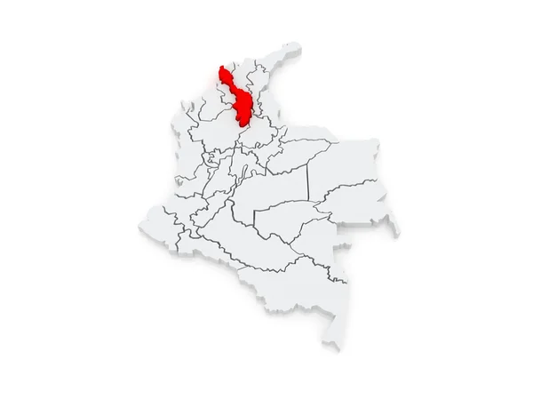 Mapa Bolivar. Kolumbie. — Stock fotografie