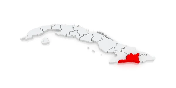 Mappa di Santiago de Cuba. Cuba . — Foto Stock