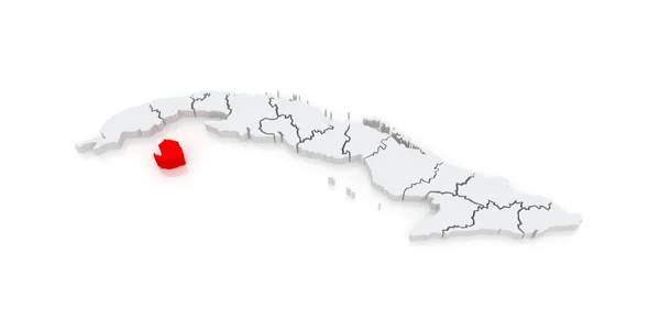 Map of Isle of Pines. Cuba. — Stock Photo, Image