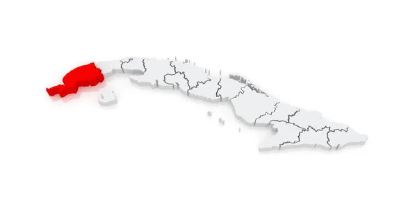 Pinar del rio Haritası. Küba. — Stok fotoğraf