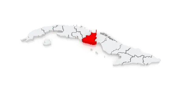 Map of Sancti Spiritus. Cuba. — Stock Photo, Image