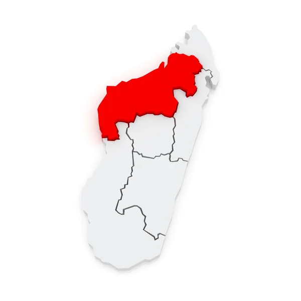 Mapa de Mahajanga. Madagáscar . — Fotografia de Stock