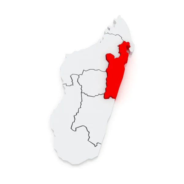 Karta över toamasina. Madagaskar. — Stockfoto