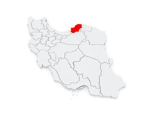 Mapa de Golestan. Irán . — Foto de Stock