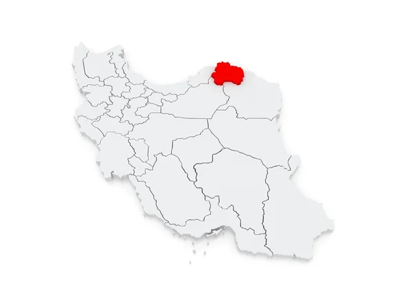 Mapa de Khorasan do Norte. Irão . — Fotografia de Stock