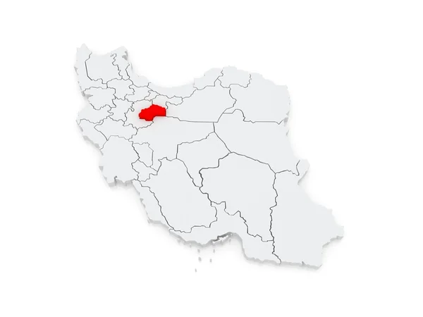 Qumin kartta. Iran . — kuvapankkivalokuva