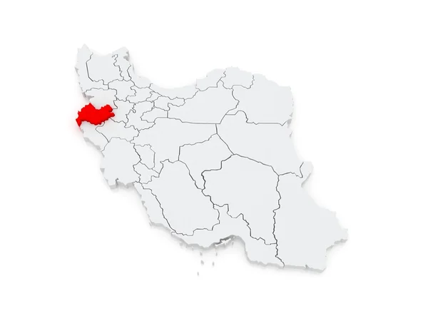 Mapa de Kermanshah. Irán . — Foto de Stock