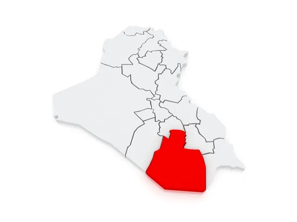 Muthanna Haritası. Irak. — Stok fotoğraf