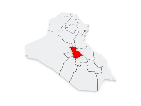 Babil の地図。イラク. — ストック写真