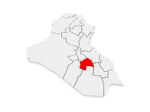 Quadisiya の地図。イラク. — ストック写真