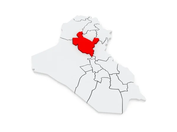 Karte von Salah al-din. Irak. — Stockfoto