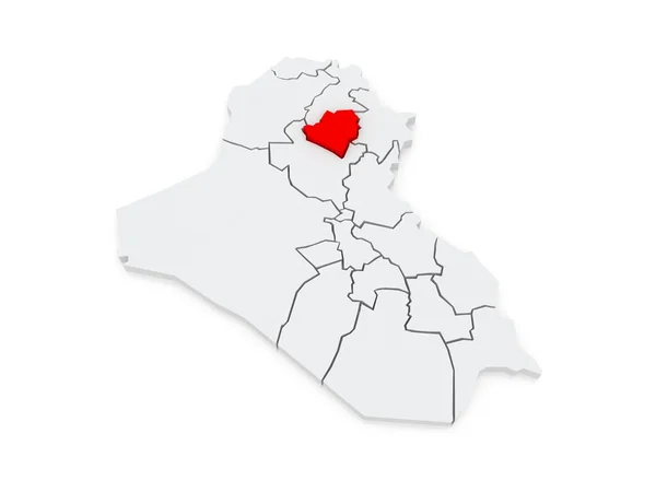 Karte von Kirkuk. Irak. — Stockfoto