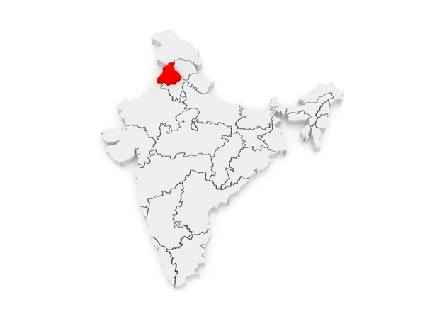 パンジャブの地図。インド. — ストック写真