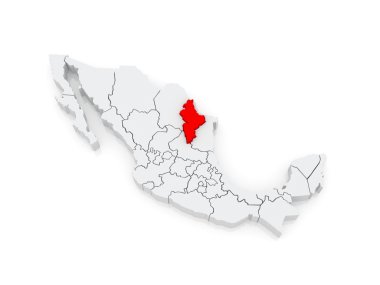Haritası nuevo leon. Meksika.