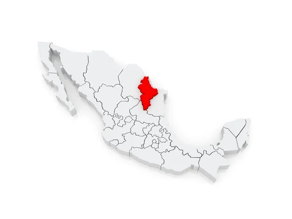 Map of Nuevo Leon. Mexico. — Stock Photo, Image