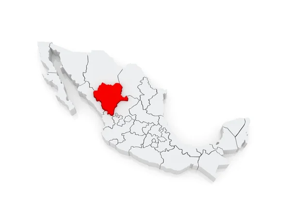 Durango Haritası. Meksika. — Stok fotoğraf