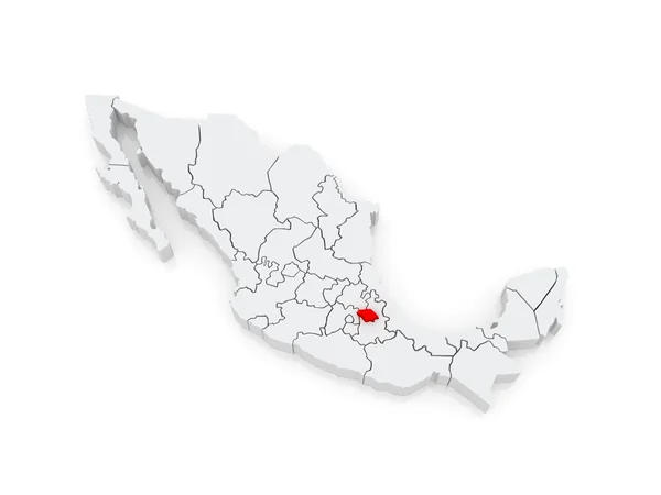 Mapa tlaxcala. Mexiko. — Stock fotografie