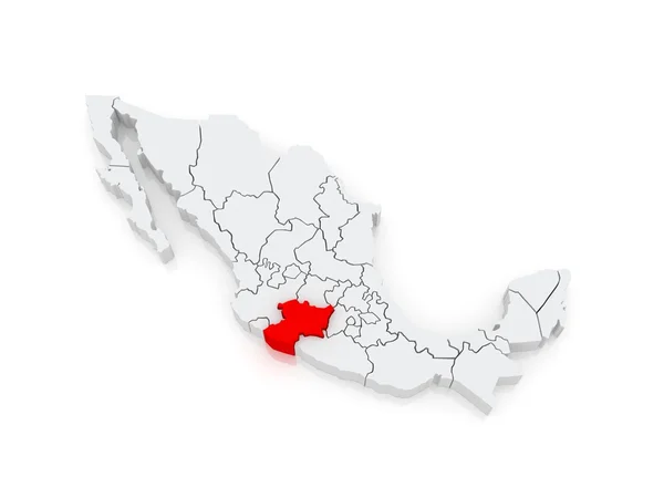 Map of Michoacan. Mexico — Stock Photo, Image