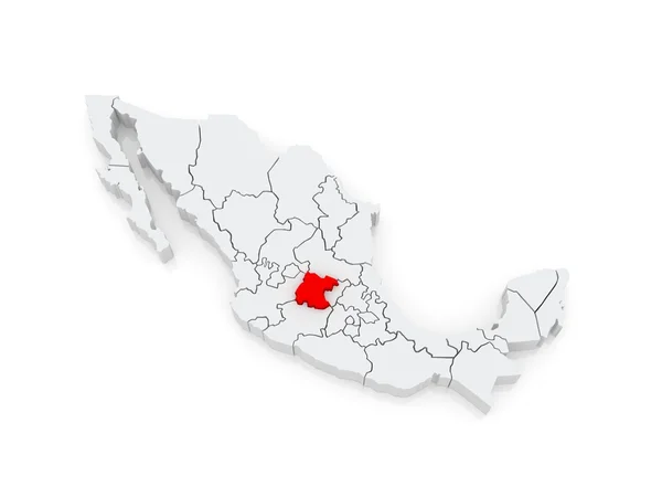 Kaart van guanajuato. Mexico. — Stockfoto