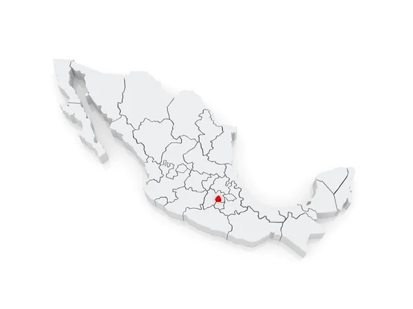 Map of Distrito Federal. Mexico. — Stock Photo, Image