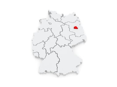 berlin Haritası. Almanya.