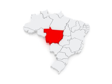 mato grosso Haritası. Brezilya.
