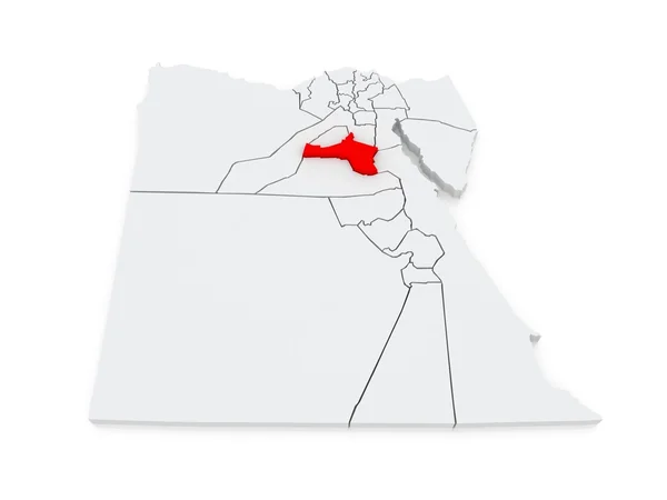 Karta över beni suef. Egypten. — Stockfoto