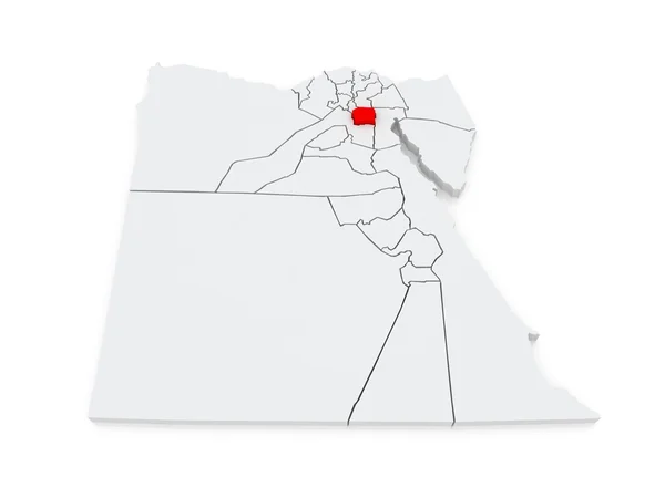 Mapa z Kairu. Egipt. — Zdjęcie stockowe