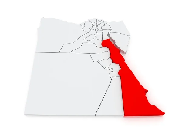 Map of Red Sea (Al Bahr al Ahmar). Egypt. — Stock Photo, Image