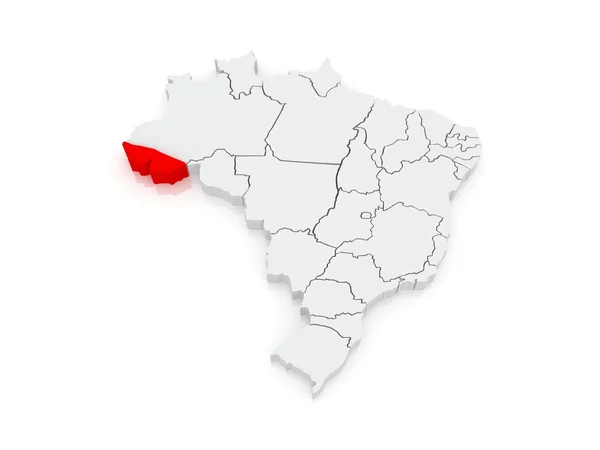 Map of Acre. Brazil. — Stock Photo, Image