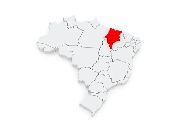 Mapa maranhao. Brazylia. — Zdjęcie stockowe