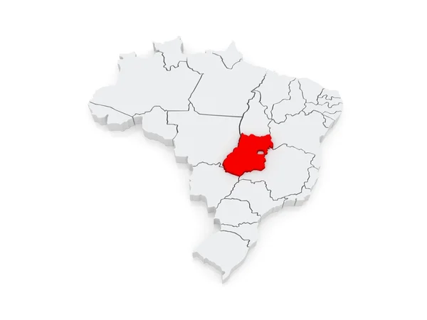 Karta över goias. Brasilien. — Stockfoto