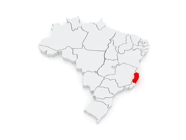 Mapa de Espirito Santo. Brasil . —  Fotos de Stock