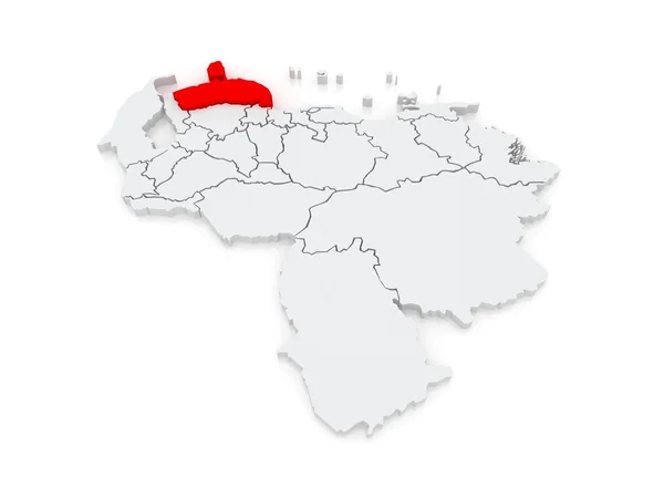 Map of Falcon. Venezuela. — Stock Photo, Image