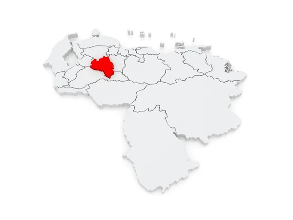 Portuguesa Haritası. Venezuela. — Stok fotoğraf