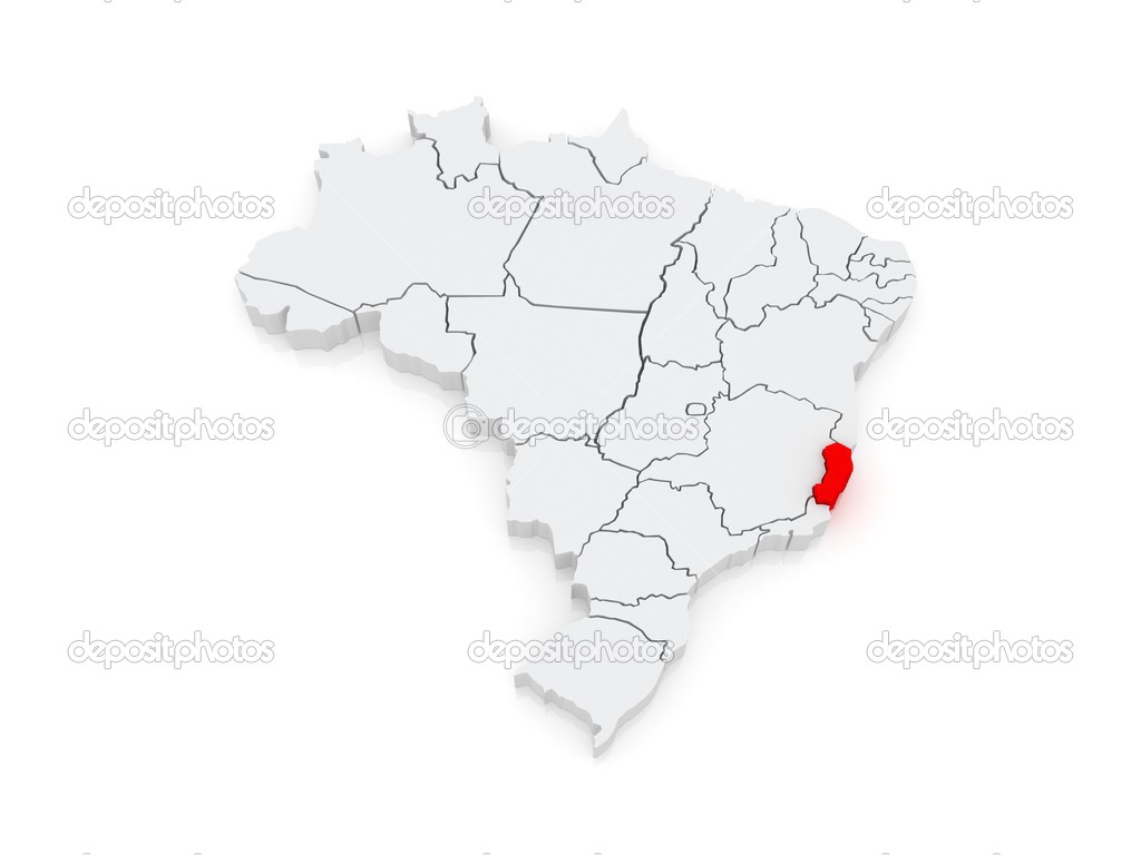 Mapa do espírito santo. Brasil — Fotografias de Stock © Tatiana53 #48823279