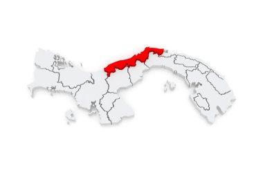 kolon haritası. panama.