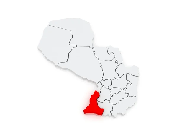 Mapa de Neembuku. Paraguay . —  Fotos de Stock