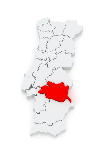 Karte von Evora. portugal. — Stockfoto