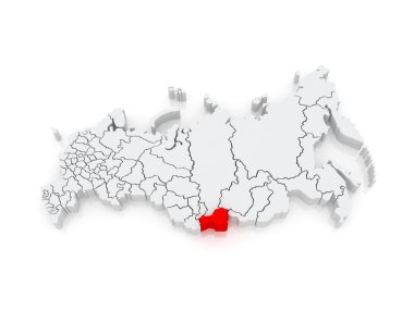 harita Rusya Federasyonu. Tuva (tuva Cumhuriyeti).
