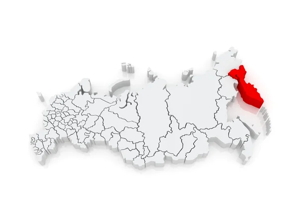 stock image Map of the Russian Federation. Kamchatka Krai.