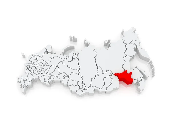 Térkép az Orosz Föderáció. Amur-régió. — Stock Fotó