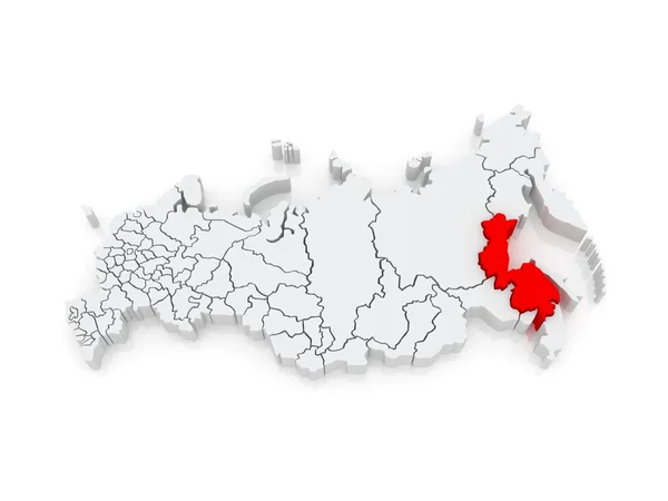 Mappa della Federazione Russa. Khabarovsk Krai . — Foto Stock