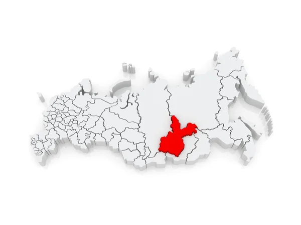 Mapa Ruské federace. Irkutsk region. — Stock fotografie