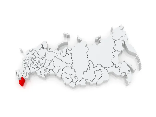 Mapa Federacji Rosyjskiej. Republika Dagestanu. — Zdjęcie stockowe