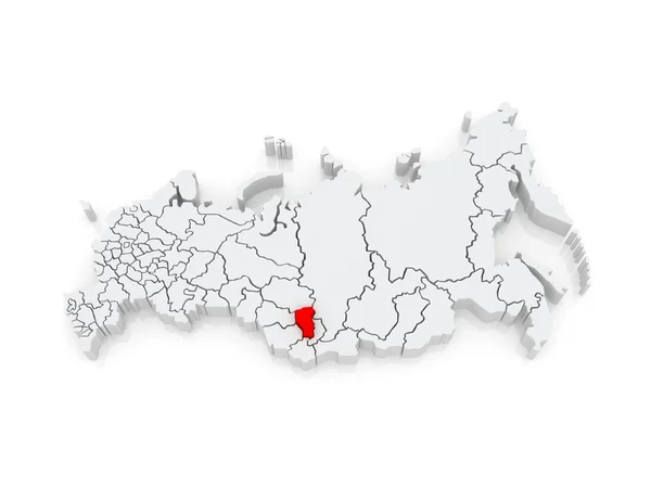 Mapa da Federação Russa. Região de Kemerovo . — Fotografia de Stock