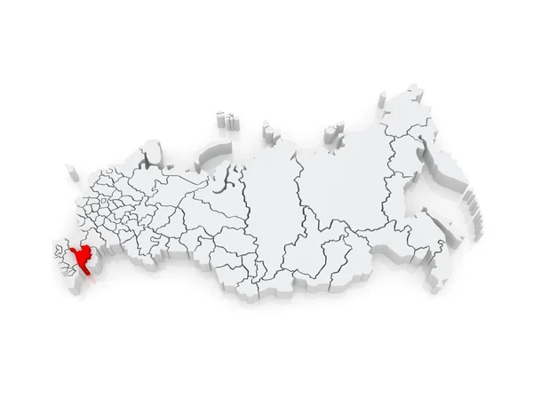 Карта Російської Федерації. Республіка Калмикія. — стокове фото